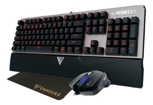 GAMDIAS Hermes E1 Keyboard Blue Switch _ Demeter E2 Mouse _ Nyx E1 Mouse Mat Combo (518EL)